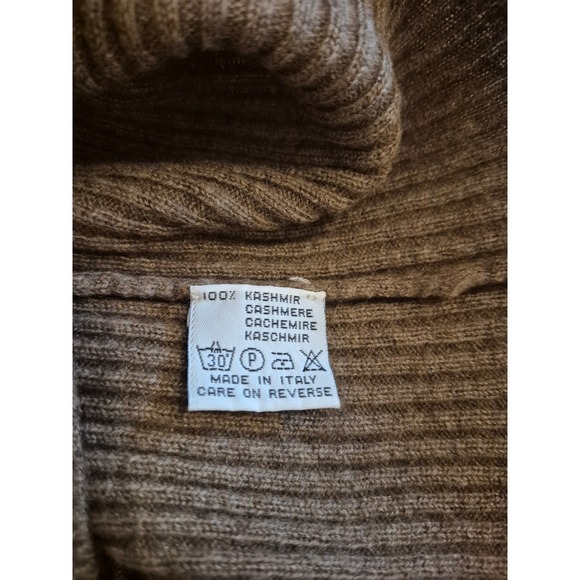 Jil Sander+ Ribbed 100% Cashmere Women Sweater - Brown Taupe - Size - Picture 6 of 9